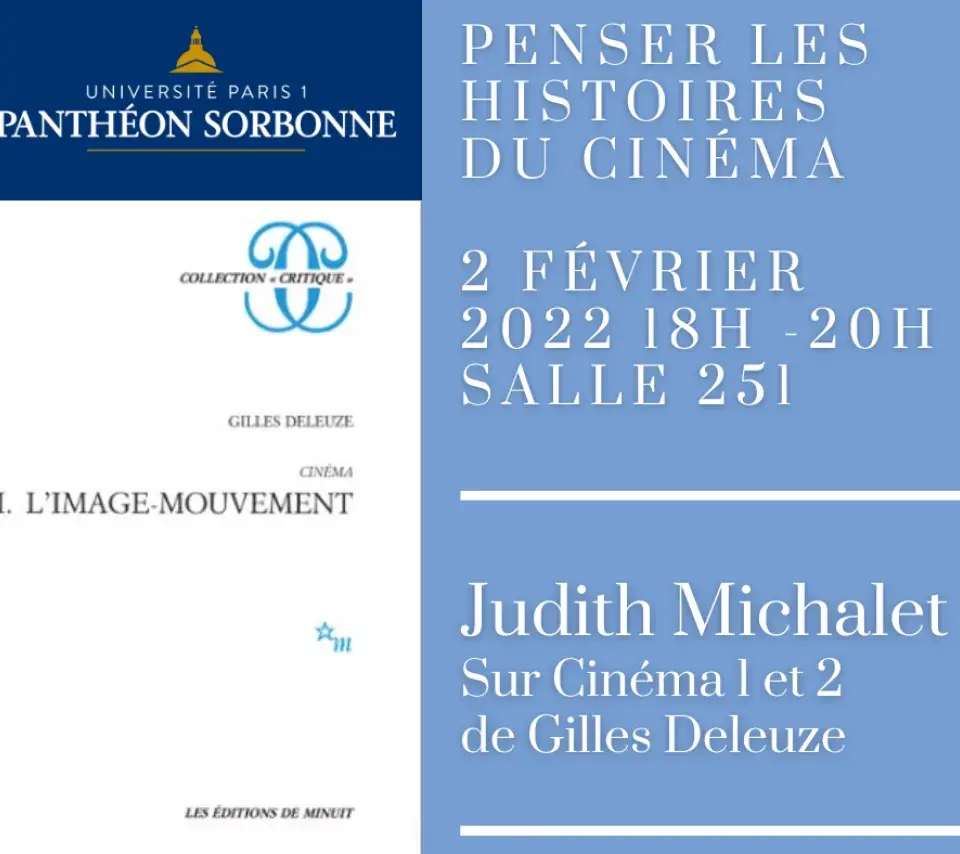 L'Image Mouvement Séminaire Penser les Histoires du Cinéma Judith Michalet