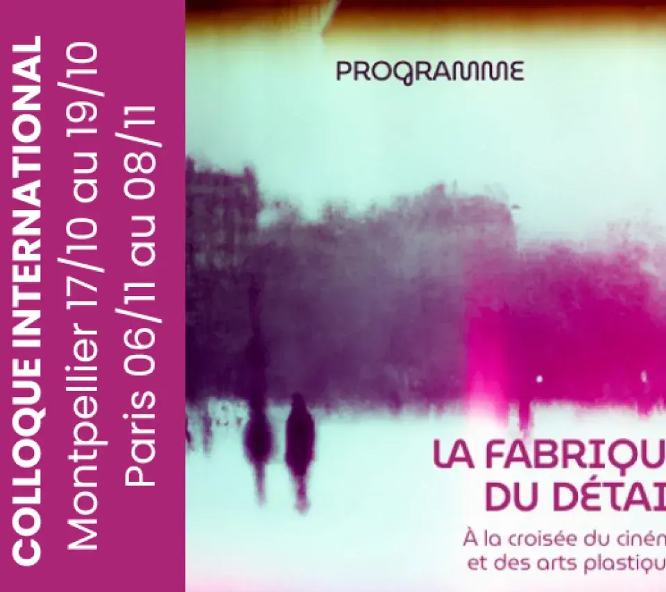 Colloque international du 17 au 19 octobre à Montpellier et du 6 au 8 novembre - La fabrique du détail à la croisée du cinéma et des arts plastiques