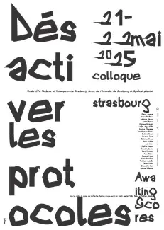 Désactiver les protocoles 21 - 25 mai 2025 colloque Strasbourg